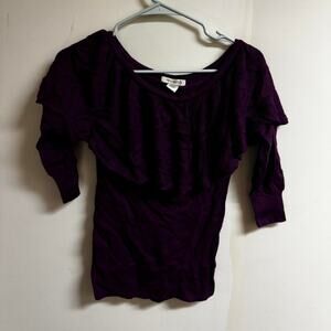 Arden B 3/4 sleeve y2k off the shoulder top size small
